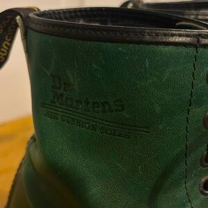 Dr. Martens Women's Green Leather Lace-Up Boot